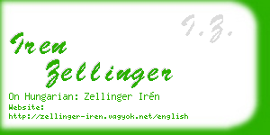 iren zellinger business card
